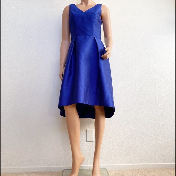 Alfred Sung Royal Blue High-Low Formal Dress - Picture 12 of 15